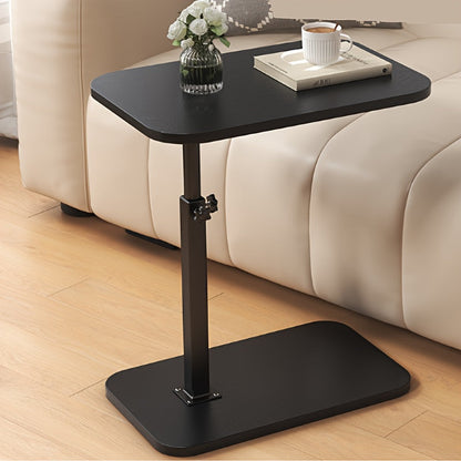 Wooden Side Table with Metal Frame – Adjustable Comfort Design