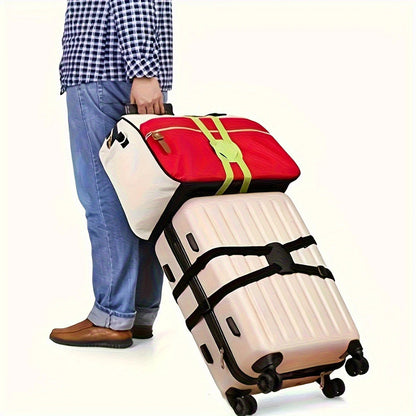 Adjustable Luggage Strap for Travel - Durable Black Polyester