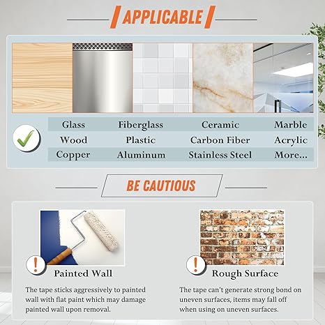 Double-Sided Adhesive Tape | Clear, Strong Bonding