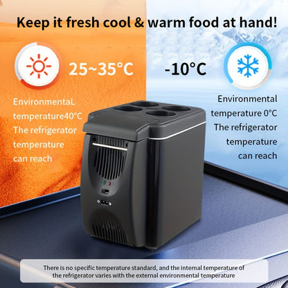 6L Mini Portable Fridge for Cars – DC 12V Electric Cooler for Drinks, Seafood, and Fruits