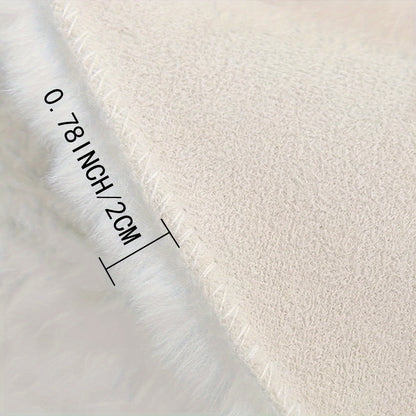 Soft Plush Circular Area Carpet - Fluffy Round Rug for Bedroom Decor