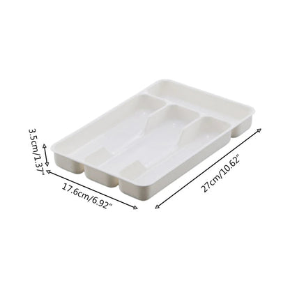 Cutlery Drawer Organizer | Plastic Material | Dimensions 27x17.6x3.5 cm | Available in Black or White