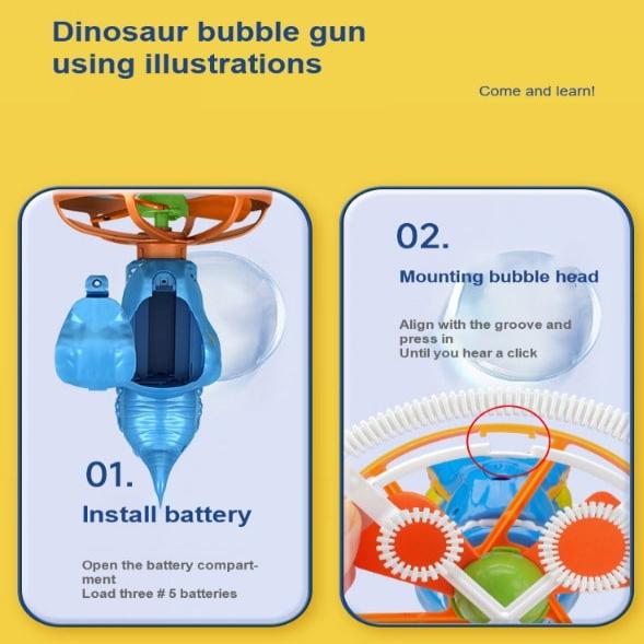 BubbleBuddy – Portable Dinosaur Bubble Blaster for Endless Fun! 🦖🫧