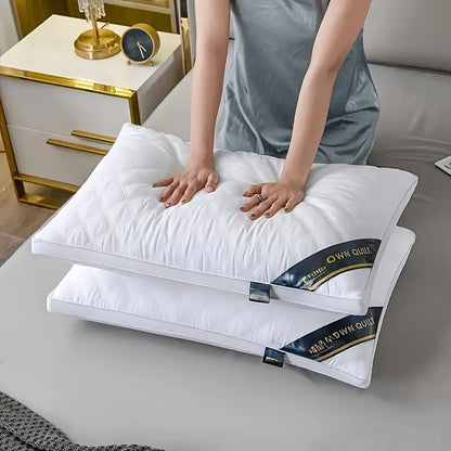 Set of 2 Hypoallergenic 3D Pillows - Soft Cervical Support & Hotel Quality Sleep