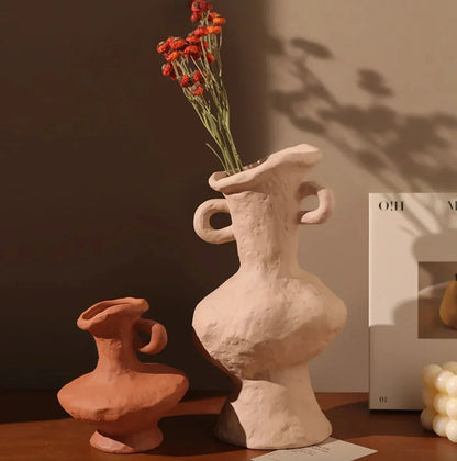 Textured Ceramic Vase for Home Decor – Minimalist Art Design