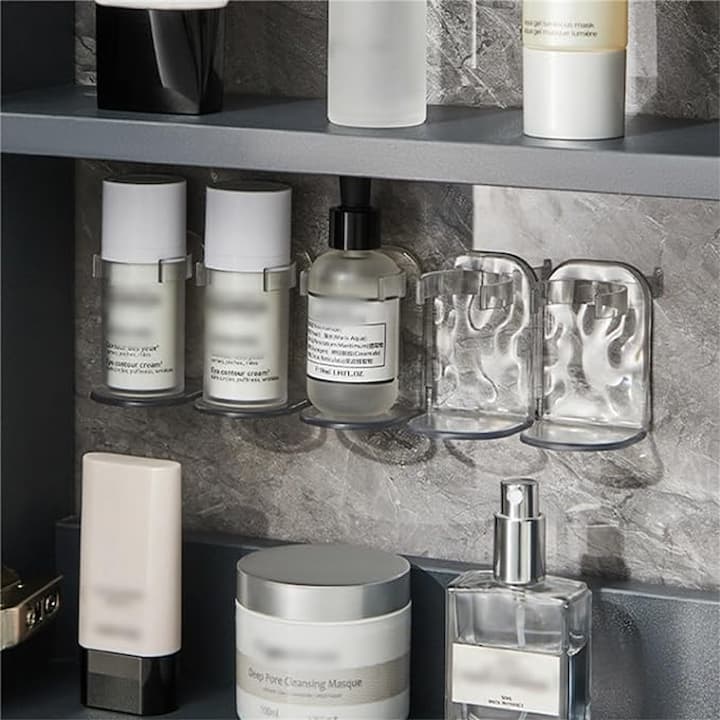 No-Drill Shower Shelf with Adjustable Dividers – AquaSafe Organizer