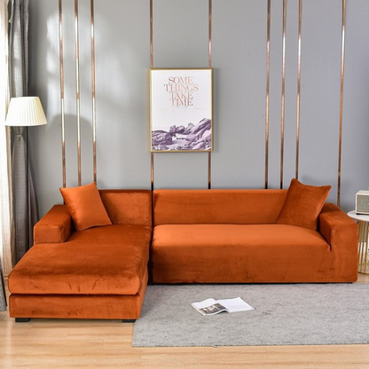 Velvet Sofa Cover | Universal Fit & Stretchable | Complete Protection & Stylish Design | Machine Washable