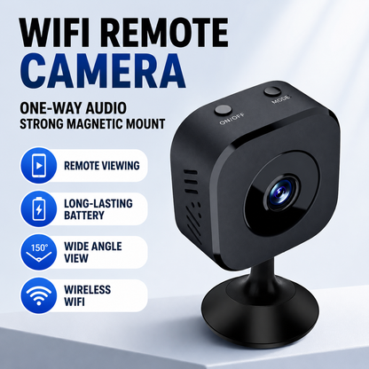 Compact Wireless Indoor Surveillance Camera with Rechargeable Battery