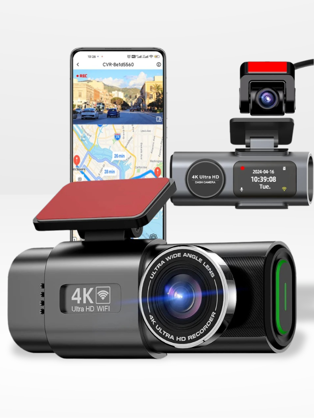 Car Dash Cam with 4K Ultra HD and Loop Recording Feature