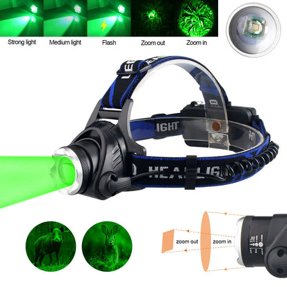LED Headlamp for Stealth Hunting with UV Blood Detection