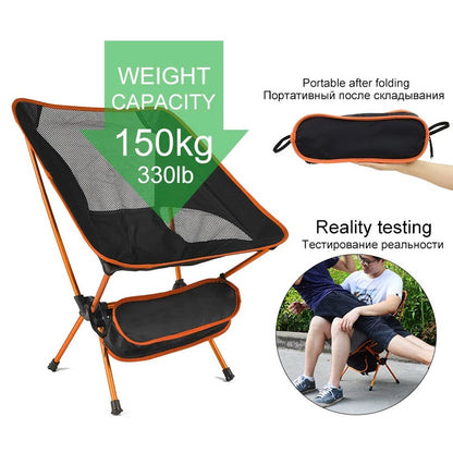 Portable Outdoor Lounge Chair with Durable Frame and Mesh Seating