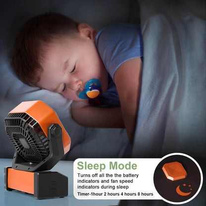 Portable 3-in-1 Camping Fan with Cordless Design