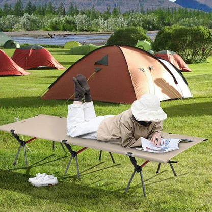 Folding Camping Cot with Dual Height – 150kg Weight Limit in the UK