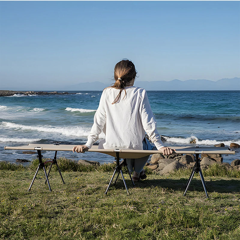 Folding Camping Cot with Dual Height – 150kg Weight Limit in the UK