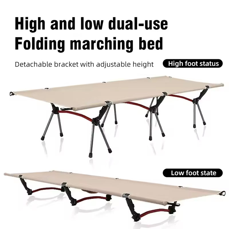 Folding Camping Cot with Dual Height – 150kg Weight Limit in the UK