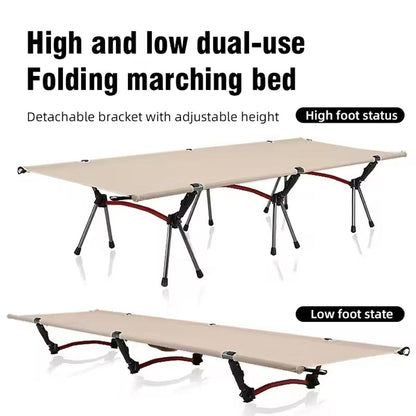 Folding Camping Cot with Dual Height – 150kg Weight Limit in the UK