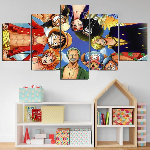 Set of 5 Luffy Adventure Wall Art for Anime Fans