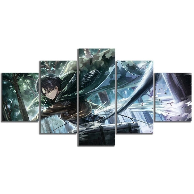 Stunning 5-Panel Anime Canvas Wall Art - Ideal for Any Room