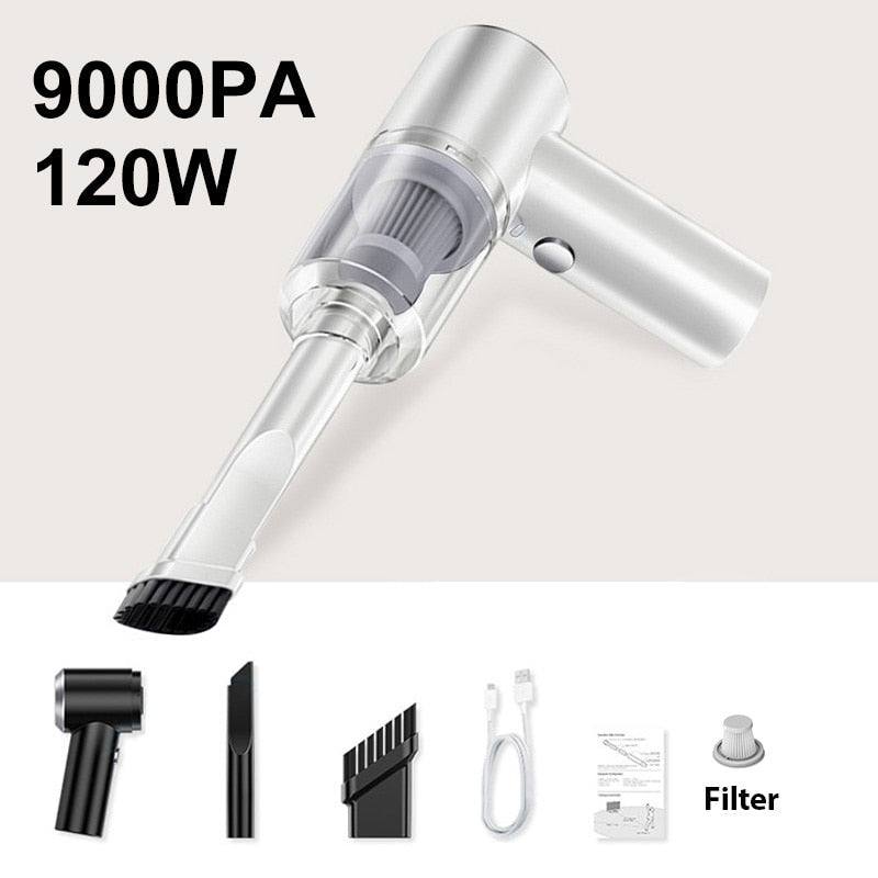 Compact Cordless Car Vacuum Cleaner | 9000 Pa Suction Power