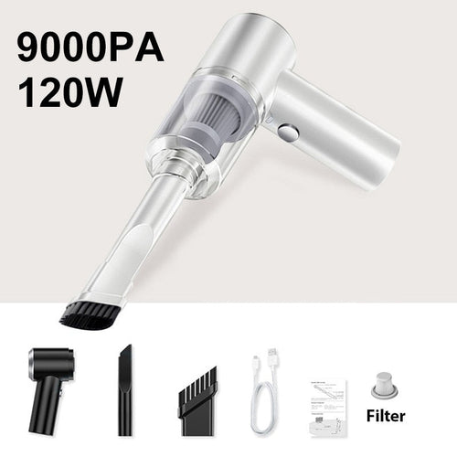 Compact Cordless Car Vacuum Cleaner | 9000 Pa Suction Power