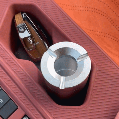 Twist-Lid Ashtray in Stainless Steel – 360° Design