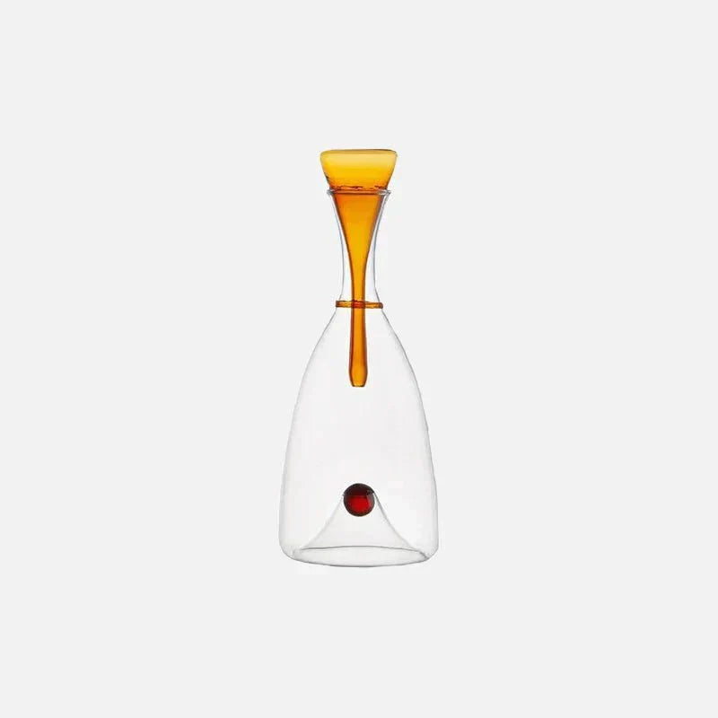Decorative Stopper Blown Glass Carafe