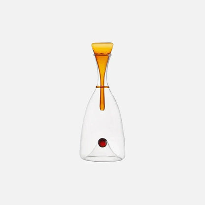 Decorative Stopper Blown Glass Carafe