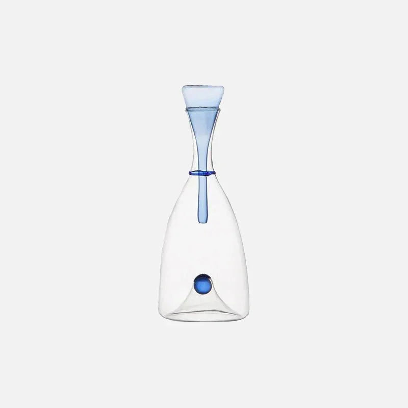 Decorative Stopper Blown Glass Carafe