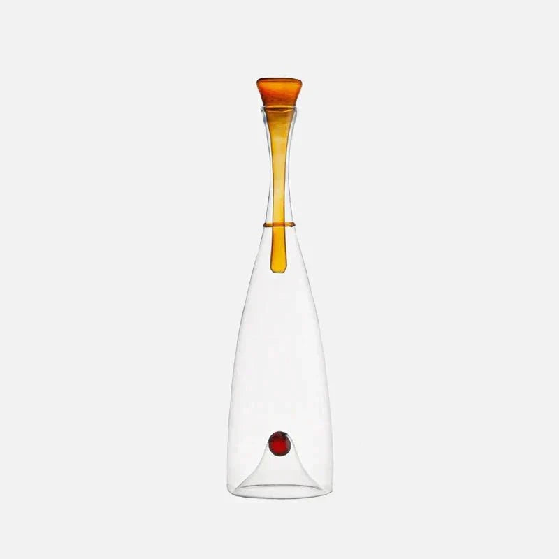 Decorative Stopper Blown Glass Carafe