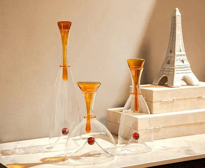 Decorative Stopper Blown Glass Carafe