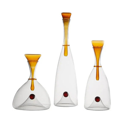 Decorative Stopper Blown Glass Carafe