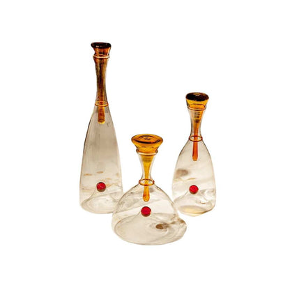Decorative Stopper Blown Glass Carafe