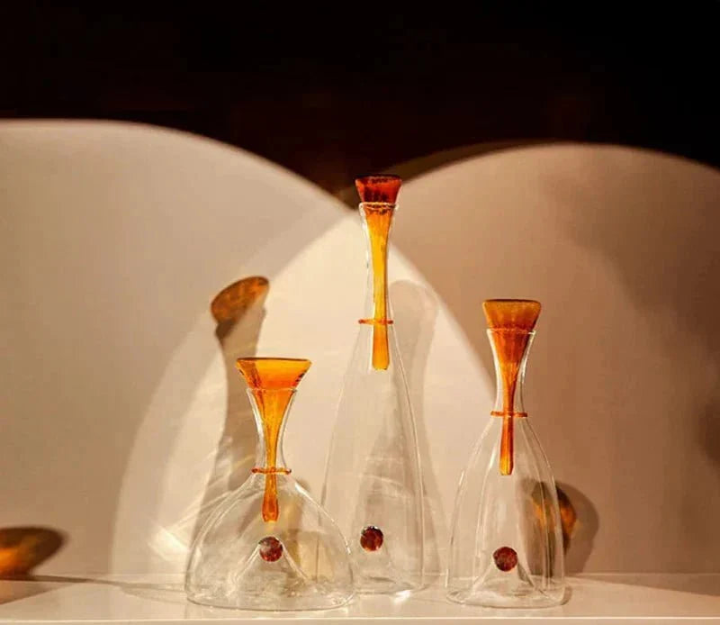 Decorative Stopper Blown Glass Carafe