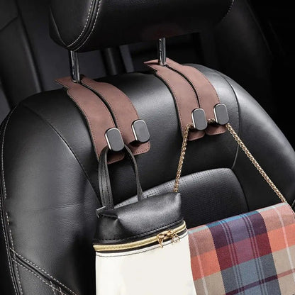 Dual-Hook Car Headrest Organizer – EasyMount Pro