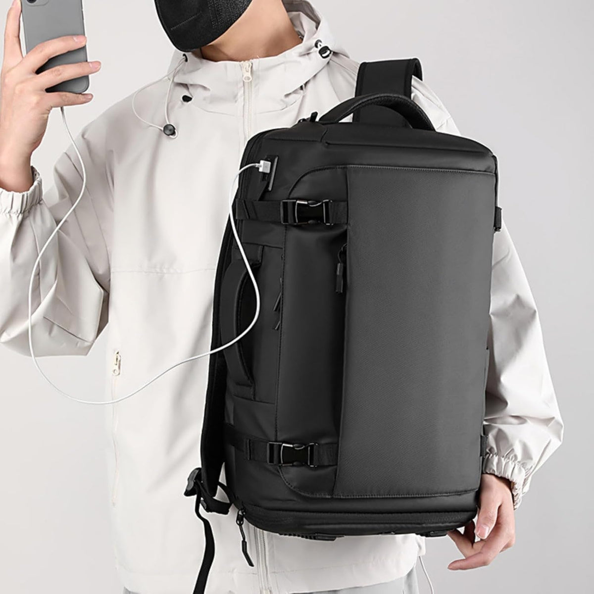 Versatile Travel Backpack with USB Charging & Theft Protection