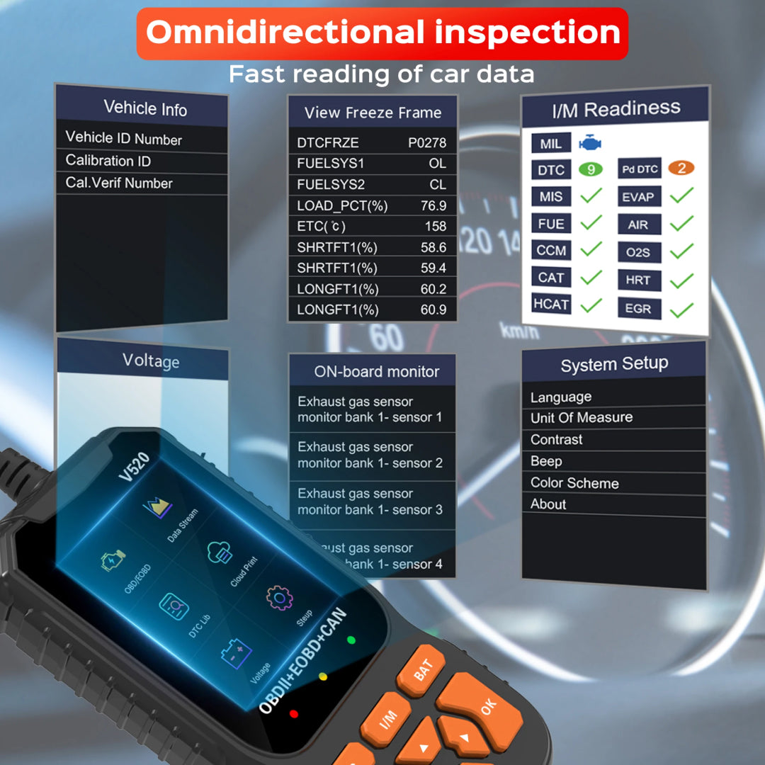 OBD2 Diagnostic Tool for Vehicle Troubleshooting