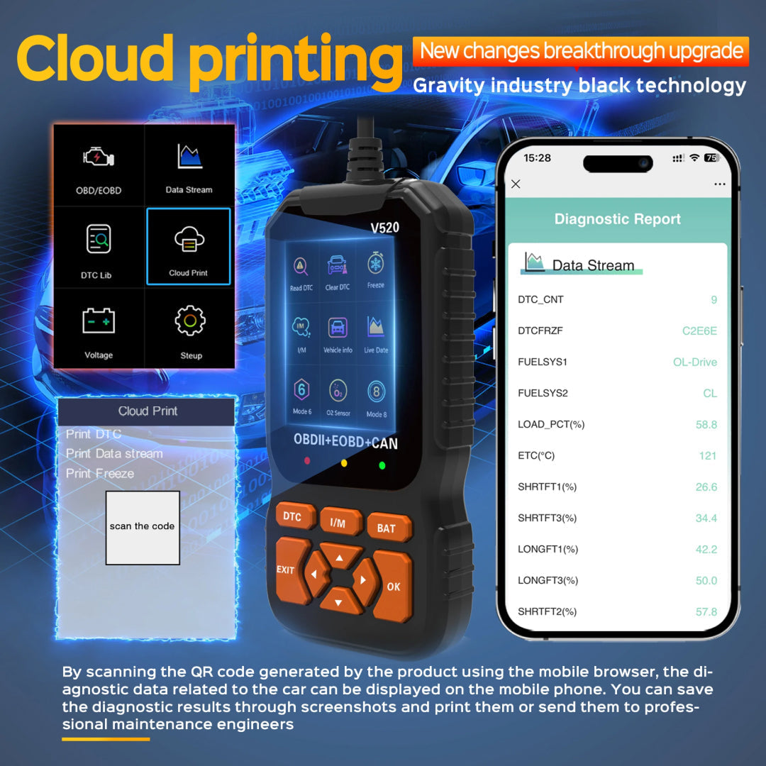 OBD2 Diagnostic Tool for Vehicle Troubleshooting