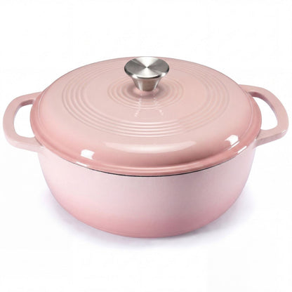 6-Quart Enameled Cast Iron Casserole for Baking and Stewing