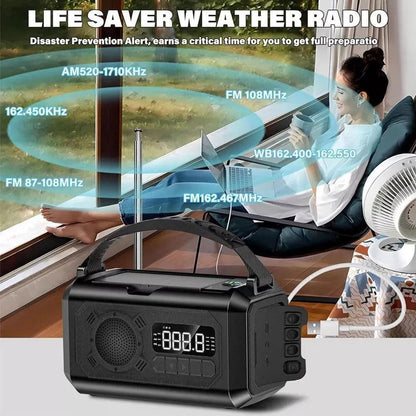 Solar and Hand Crank Emergency Weather Radio