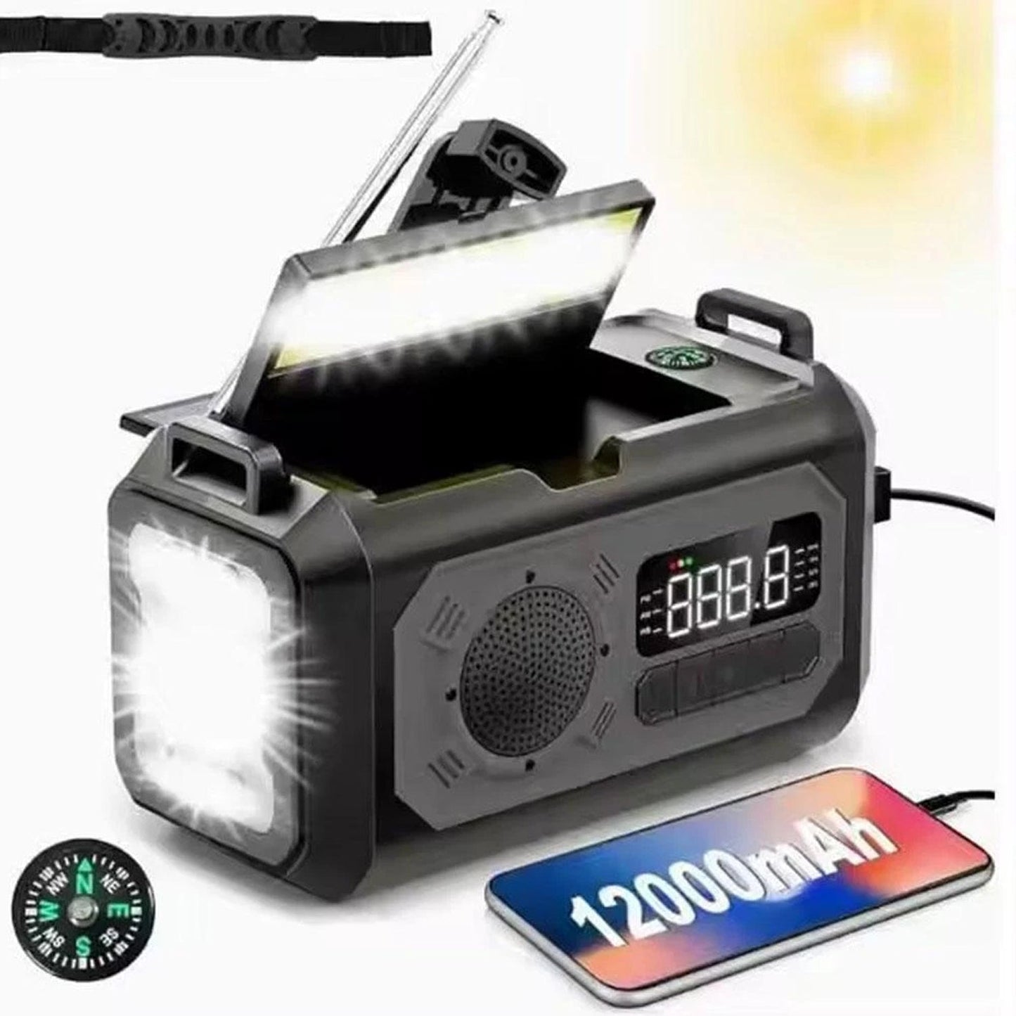 Solar and Hand Crank Emergency Weather Radio