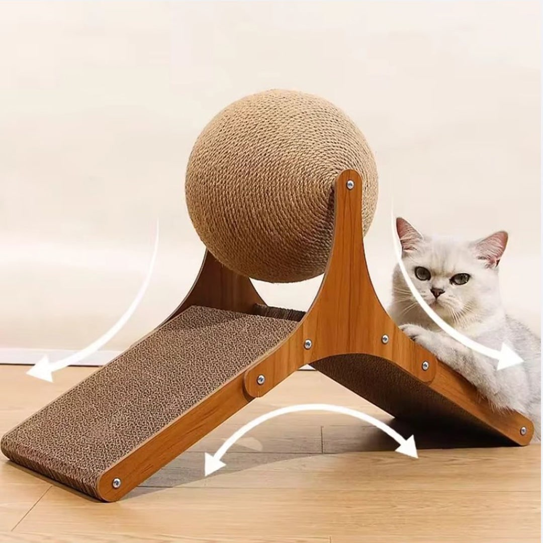 Dynamic Kitty Claw and Play Station with Cardboard Ramp