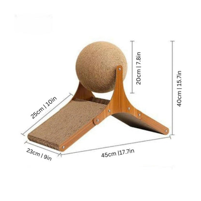 Dynamic Kitty Claw and Play Station with Cardboard Ramp