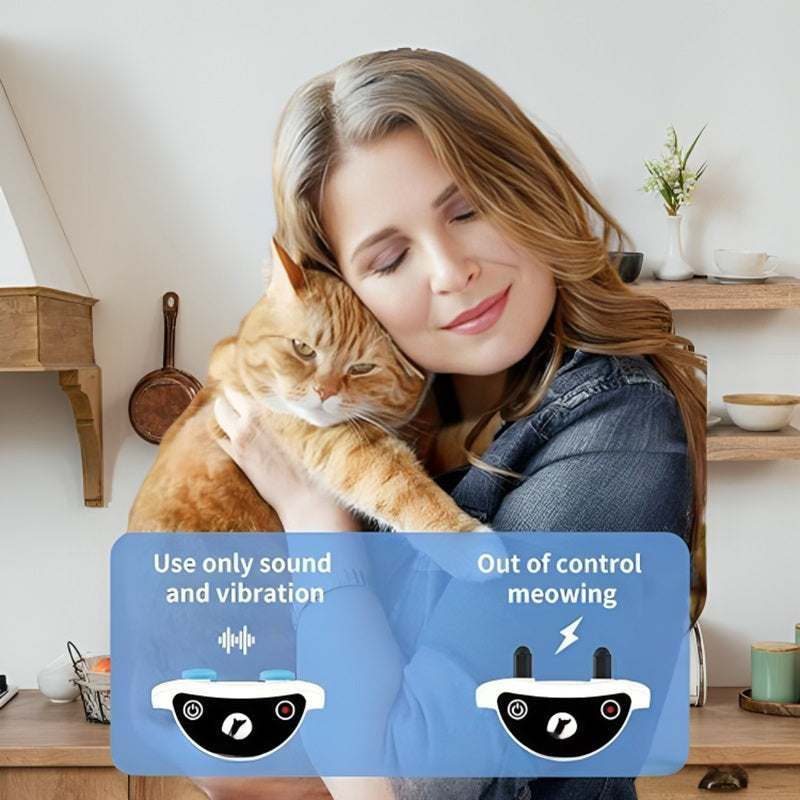 Remote-Controlled Cat Collar for Effective Meowing Management