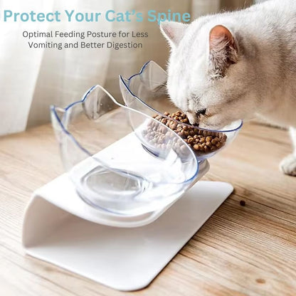 Elevated Cat Bowl for Orthopedic Support