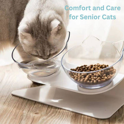 Elevated Cat Bowl for Orthopedic Support