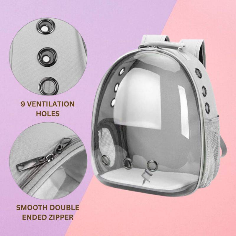 Space Capsule Pet Carrier for Dogs and Cats – Breathable Design
