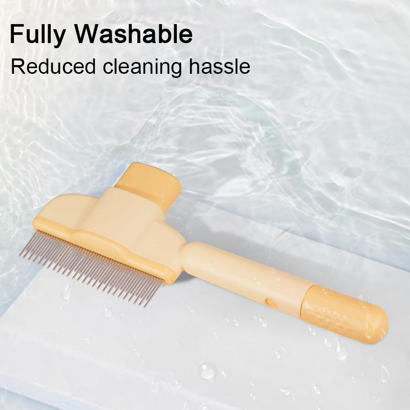 Effortless Pet Grooming Comb with Easy Release Button