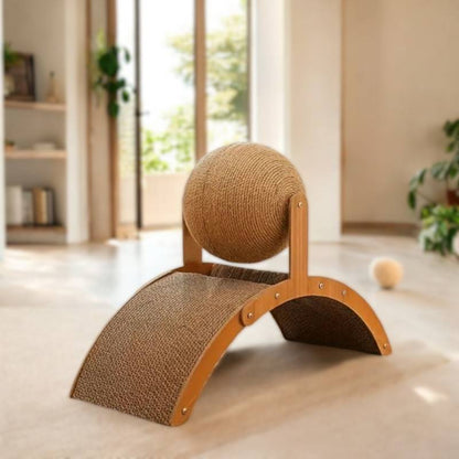 Sturdy Cat Scratching Post Featuring Sisal Ball Toy