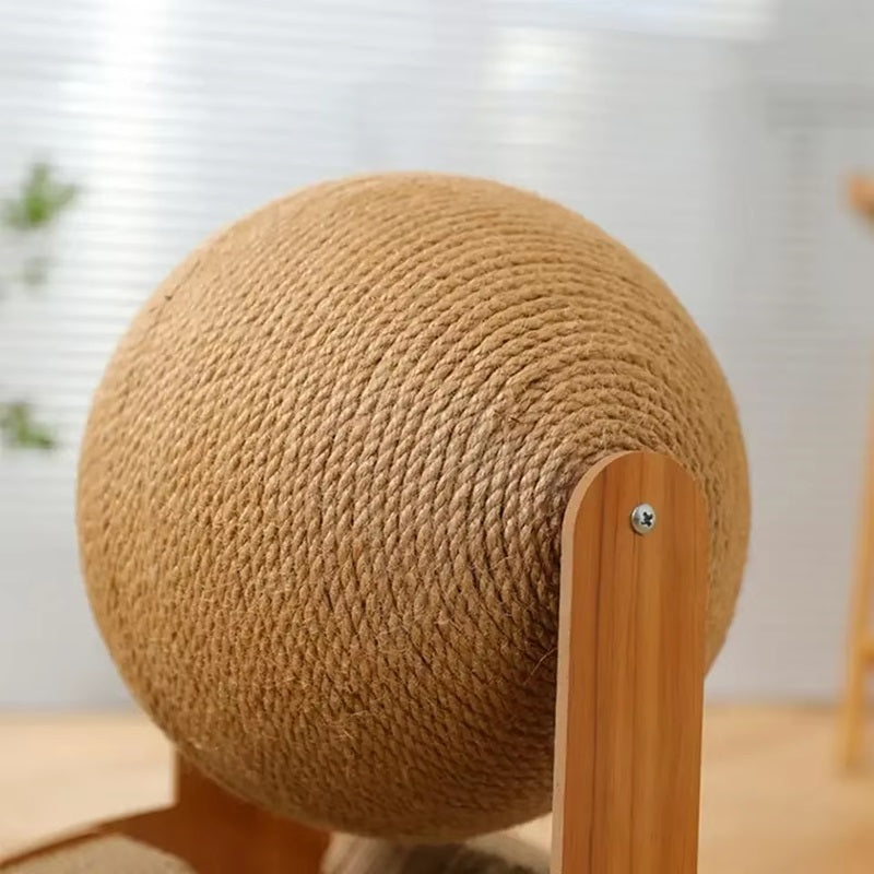 Sturdy Cat Scratching Post Featuring Sisal Ball Toy