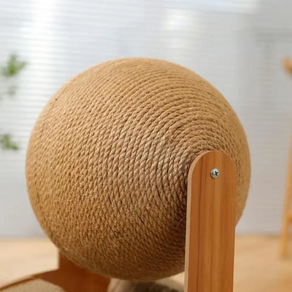 Sturdy Cat Scratching Post Featuring Sisal Ball Toy
